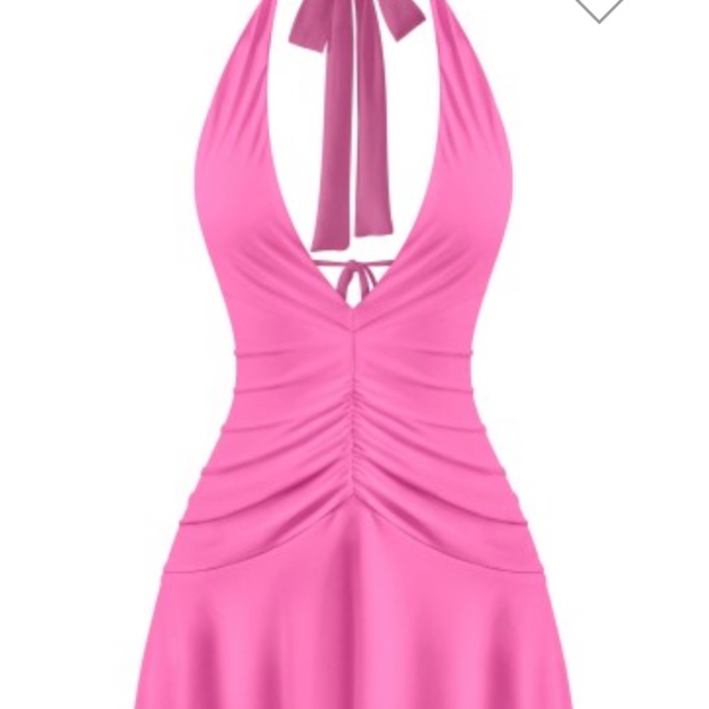 Pink Halter Kids One Piece